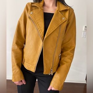 Mustard Faux Leather Jacket